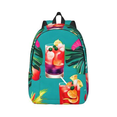 DRTGEDS Tropical Cocktails Backpacks Lightweight With 1 Main Compartment, Shoulder Rucksack Carry-On
