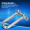 HUAOSN D Shaped Shackles, Stainless Steel Straight Anchor Screw Pin, Long Straight D Shackle, Chain Wire Rope Connector for Electric Power and Construction[M5] view 3