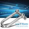 HUAOSN D Shaped Shackles, Stainless Steel Straight Anchor Screw Pin, Long Straight D Shackle, Chain Wire Rope Connector for Electric Power and Construction[M5] view 4