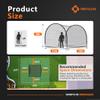 ORIENGEAR Baseball Batting Cage 13FT Baseball Batting Cages for Backyard, Baseball Training Equipment Netting for Hitting and Pitching Practice, Softball Baseball Cage with Frame and Net, Open Ended view 2