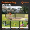 ORIENGEAR Baseball Batting Cage 13FT Baseball Batting Cages for Backyard, Baseball Training Equipment Netting for Hitting and Pitching Practice, Softball Baseball Cage with Frame and Net, Open Ended view 3