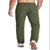 MAGCOMSEN Hiking Pants for Men Lightweight Water-Resistant Stretch Pants with Pockets for Travel Fishing Work Army Green view 2