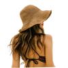 CUCUFA Women Beach Hat Summer Ladies Straw Sun Hat Foldable Wide Brim Straw Hat for Women Summer Hat Khaki, Ladies Straw Sun Hat view 1