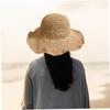 CUCUFA Women Beach Hat Summer Ladies Straw Sun Hat Foldable Wide Brim Straw Hat for Women Summer Hat Khaki, Ladies Straw Sun Hat view 4