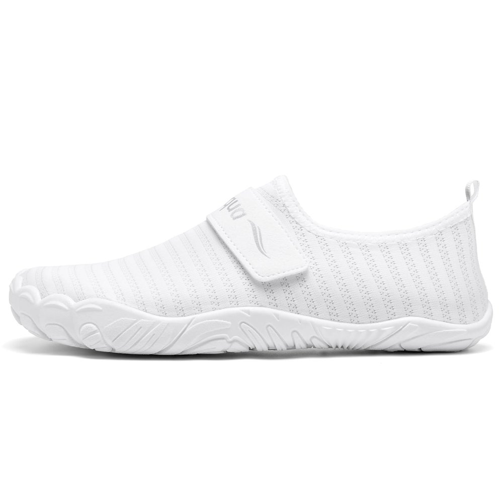 Racqua Women Water Shoes Lightweight Aqua Shoes Quick-Dry Swim Shoes Non-Slip Beach Shoes Poor Shoes White 10.5 Women/9.5 Men