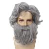 STfantasy Mens Wig Long Wavy Mid Length Synthetic Hair for Male Cosplay Winter Soldier Costume (Grey) view 2