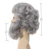 STfantasy Mens Wig Long Wavy Mid Length Synthetic Hair for Male Cosplay Winter Soldier Costume (Grey) view 4