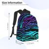 DRTGEDS Purple Blue Green Camouflage Zebra Stripes Backpack For Men Women, Canvas Shoulder Rucksack Carry-On Travel Backpack view 4