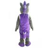 Eye-Catching Gray Mustang Horse Mascot Costume with Stylish Purple Vest - Perfect for Events and Entertainment view 2