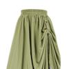 Generic Women's Asymmetrical Split Slit Skirt Ruched Hight Waist Bodycon Midi Skirt Flowy Long Pleated Skirt Dress (Large,Green) view 2