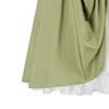 Generic Women's Asymmetrical Split Slit Skirt Ruched Hight Waist Bodycon Midi Skirt Flowy Long Pleated Skirt Dress (Large,Green) view 4