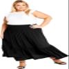 Avenue Women's Plus Size Isla Skirt Black view 1