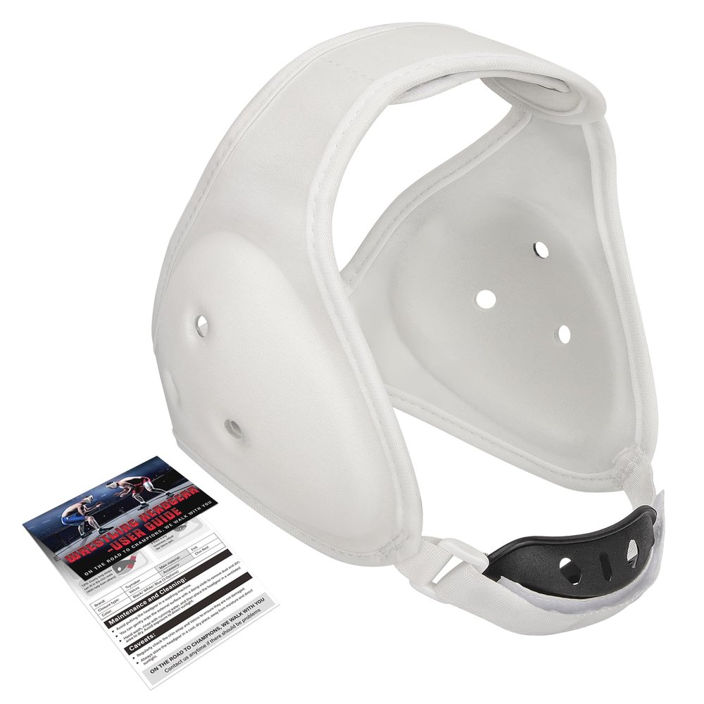 Trymaker Wrestling Headgear, Head Gear with Chin Cup, Sorf Ear Guard for Men, MMA, Jiu-Jitsu (Fits Head Over 21 1/4", Aged 12+)