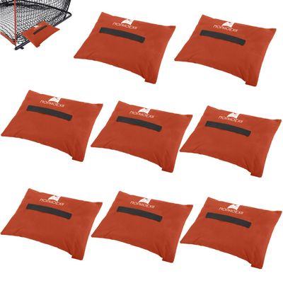 MOPHOEXII Sports Net Sandbags,All Sport Sandbags for Baseball Nets, Soccer Goals, Golf Nets, Football Nets, Hockey Nets,Weighted Anchor Bags-Orange 8 Pack