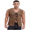 winying Mens Pirate Vest Halloween Carnival Party Cosplay Costume Medieval Vintage Waistcoat Jacket Coffee XX-Large view 1