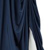 Women's Asymmetrical Split Slit Skirt Ruched Hight Waist Bodycon Midi Skirt Flowy Long Pleated Skirt Dress (Large,Dark Blue) view 4