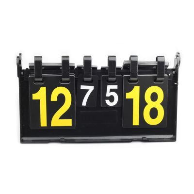 ZMQJEQANBG 4-Digit Score Board Basketball Football Volleyball Table Tennis Scoreboard Flip Badminton Sports Competition Scoring Board (Color : 39.8x18.5x15cm)