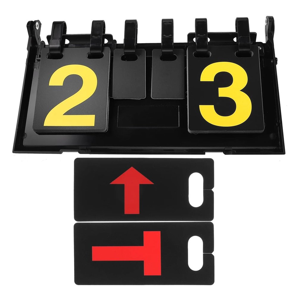 ZMQJEQANBG Table Tennis Scoreboard Portable Ball Game Scorer Flip Keeper Basketball PVC Accessories for Games
