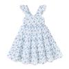 YOUNGER TREE Toddler Baby Girl Dress Summer Outfits Flutter Sleeve Smocked Dress Kids Causal Boho Dresses Clothes (3-4T, Elegant Blue Dress) view 1