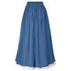 NineFit Basics Women'S Asymmetrical Split Slit Skirt Ruched Hight Waist Bodycon Midi Skirt Flowy Long Pleated Skirt Dress (Small,Blue) view 2