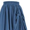 NineFit Basics Women'S Asymmetrical Split Slit Skirt Ruched Hight Waist Bodycon Midi Skirt Flowy Long Pleated Skirt Dress (Small,Blue) view 3