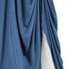 NineFit Basics Women'S Asymmetrical Split Slit Skirt Ruched Hight Waist Bodycon Midi Skirt Flowy Long Pleated Skirt Dress (Small,Blue) view 4