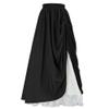 Women's Asymmetrical Split Slit Skirt Ruched Hight Waist Bodycon Midi Skirt Flowy Long Pleated Skirt Dress (XX-Large,Black) view 1