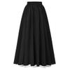 Women's Asymmetrical Split Slit Skirt Ruched Hight Waist Bodycon Midi Skirt Flowy Long Pleated Skirt Dress (XX-Large,Black) view 2