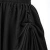 Women's Asymmetrical Split Slit Skirt Ruched Hight Waist Bodycon Midi Skirt Flowy Long Pleated Skirt Dress (XX-Large,Black) view 3