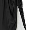 Women's Asymmetrical Split Slit Skirt Ruched Hight Waist Bodycon Midi Skirt Flowy Long Pleated Skirt Dress (XX-Large,Black) view 4