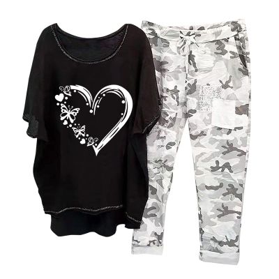 SMIDOW Womens Plus Size 2 Piece Travel Outfits 2024 Loose Cotton Linen Lounge Sets Summer Casual Jogger Sets Pants Suit