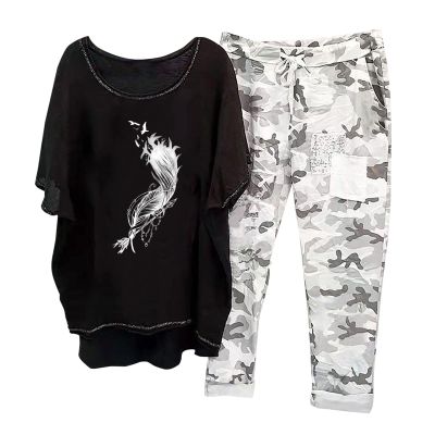 SMIDOW Womens Plus Size 2 Piece Travel Outfits 2024 Loose Cotton Linen Lounge Sets Summer Casual Jogger Sets Pants Suit