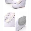 NineFit Basics Unisex Kids Lace-up Jazz Dance Shoes Canvas Sneakers Soft Leather Split Sole Ballet Boots for Girls (White, 2 Big Kids) view 3