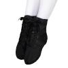 NineFit Basics Unisex Kids Lace-up Jazz Dance Shoes Canvas Sneakers Soft Leather Split Sole Ballet Boots for Girls (Black, 2 Big Kids) view 2