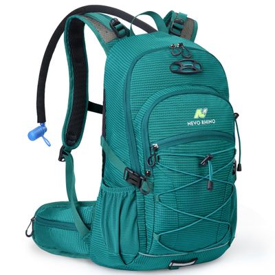 N NEVO RHINO Hydration Backpack with Water Bladder 3L, Hiking Backpack with Rain Cover, Insulation Water Daypack for Cycling Biking
