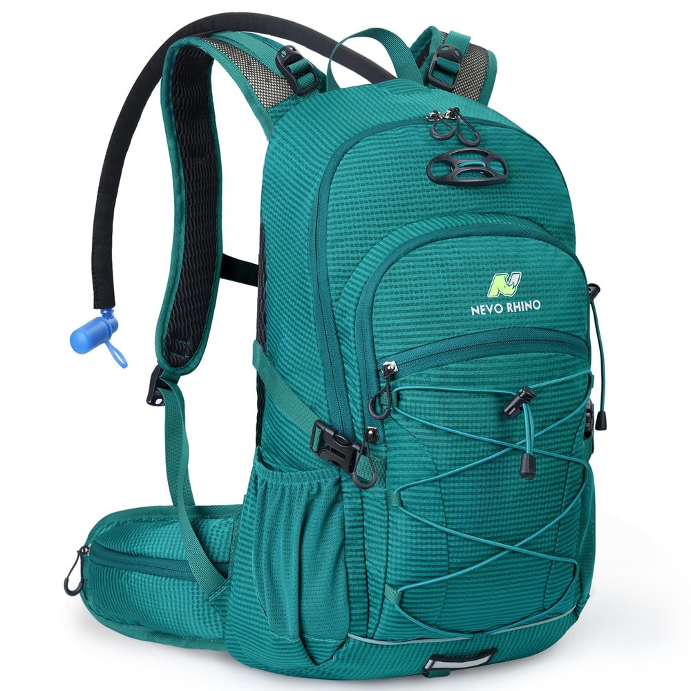 N NEVO RHINO Hydration Backpack with Water Bladder 3L, Hiking Backpack with Rain Cover, Insulation Water Daypack for Cycling Biking