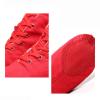 Unisex Kids Lace-up Jazz Dance Shoes Canvas Sneakers Soft Leather Split Sole Ballet Boots for (Red, 11 Little Child) view 3