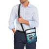 YECARYPOD Blue Shark Messenger Bag for School Boys Girls Small Cross Body Bag Women Girls Cute Shoulder Satchel Bags Travel Crossbody Purse Bags Cellphone Wallet view 2