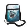 YECARYPOD Blue Shark Messenger Bag for School Boys Girls Small Cross Body Bag Women Girls Cute Shoulder Satchel Bags Travel Crossbody Purse Bags Cellphone Wallet view 3
