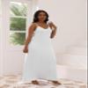Mistysuyi Womens Casual Sleeveless Sundress Plus Size Loose Plain Long Summer Beach Maxi Dress with Pockets(White XL) view 4