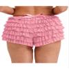 Agoky Women's Lolita Bloomers Tiered Mesh Multi-Layer Ruffles Pumpkin Pants Security Shorts Pant Pink Small view 2