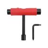 Tyenaza Skate Wrench Tools,Skate Wrench 3 Holes T Shaped L Shaped Slide Plate Maintenance Wrench for Skateboards (Red) view 1