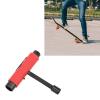 Tyenaza Skate Wrench Tools,Skate Wrench 3 Holes T Shaped L Shaped Slide Plate Maintenance Wrench for Skateboards (Red) view 2