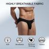 JOCKMAIL Mens Briefs Underwear Men's Cotton Brief Breathable Soft Briefs Sports Underwear for Men (US, Alpha, X-Large, Regular, Regular, 396Black) view 4