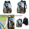Guosanchn Boys Dino Backpack for Middle School Bag with Lunch Box Pencil Case 3D Animals Dinosaur School Bookbag Elementary Preschool Bag Packs High College Students Daypack Satchel Rucksack view 2