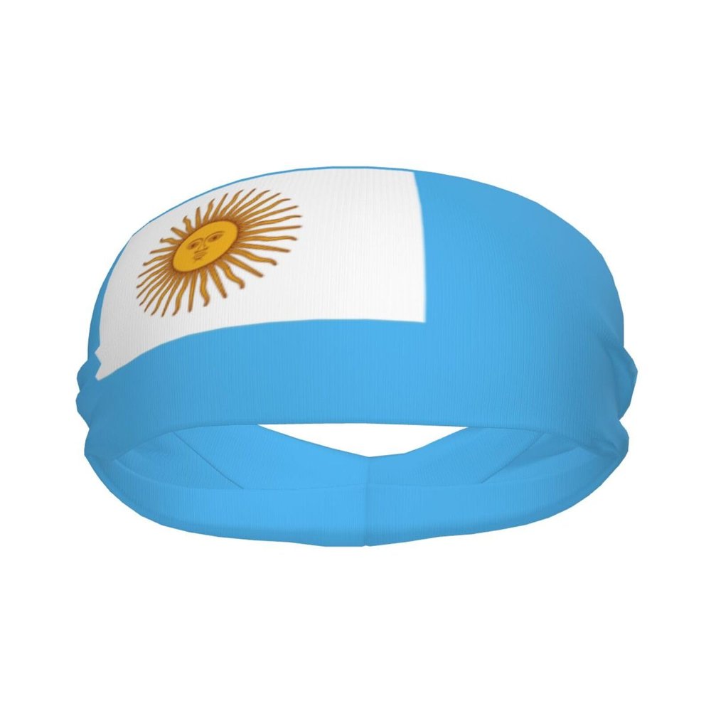 Argentina Sport Sweatbands Argentina Flag Headbands for Women Men Argentine Sweatband for Sport Running Hiking