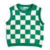 Hyipels Women's Sweater Vest,Y2K Sleeveless Pattern Preppy Style Knitted Crop Tank Top for Girl view 1