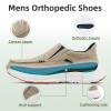 Men's Orthopedic Loafers Slip On: Ultralight Shoes, Plantar Fasciitis Loafers with Soft Cushion Footbed, Shock Absorber Shoes for Heel and Foot Pain Relief Khaki Size 12 view 3