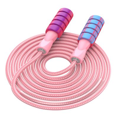 CRHOEIQ Jump Rope for Fitness, Weighted Jumprope for Women Workout, Adjustable Adult Exercise Skipping Rope for Men (Pinks)