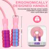 CRHOEIQ Jump Rope for Fitness, Weighted Jumprope for Women Workout, Adjustable Adult Exercise Skipping Rope for Men (Pinks) view 2